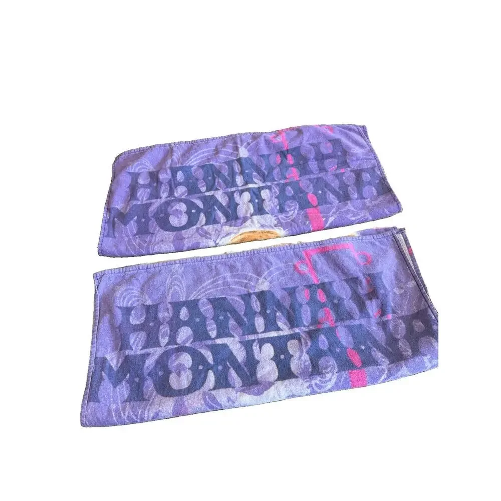 VTG Disney Hannah Montana Beach Towel Set 2-Pack Miley Cyrus Y2K Pop Star Retro